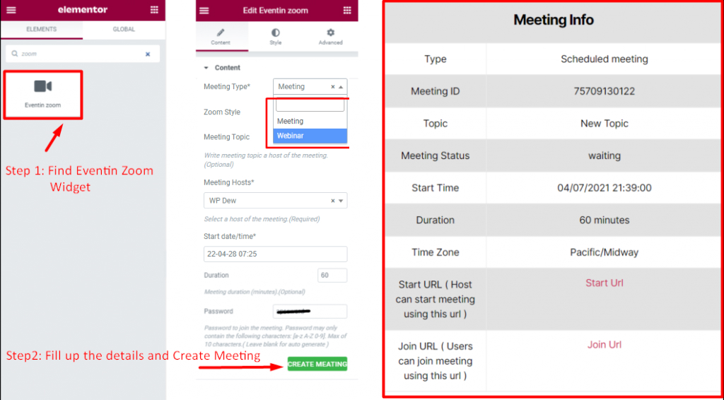 Eventin Zoom Meeting Elementor 1