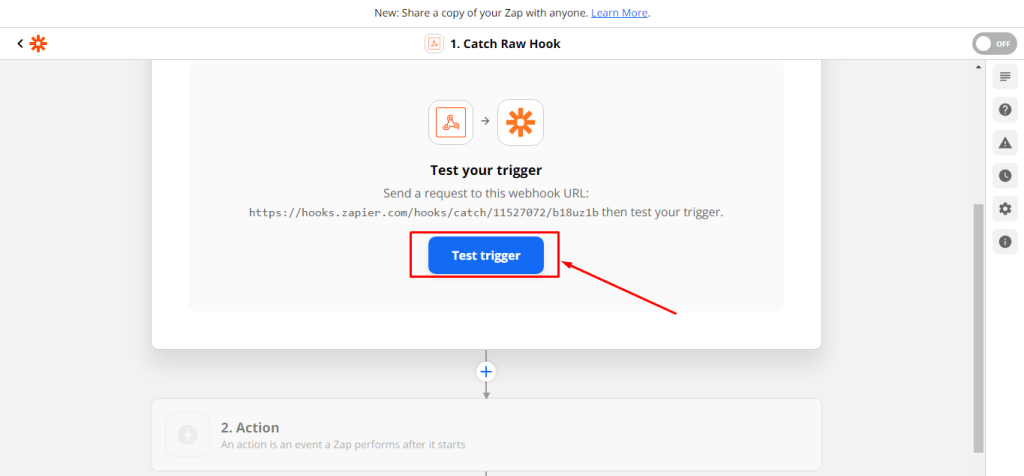 WPCafe Zapier Test Trigger