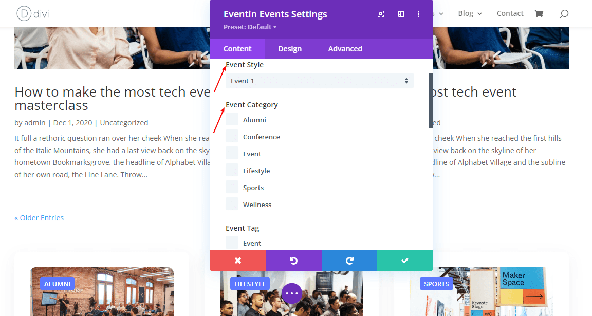 How to Integrate DIVI Builder with Eventin - Documentation for Plugins