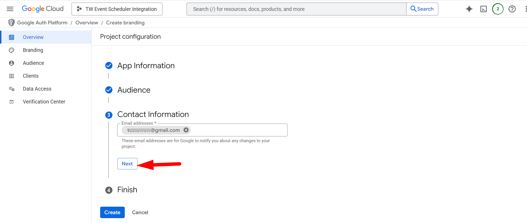Add contact email to manage Eventin calendar integration