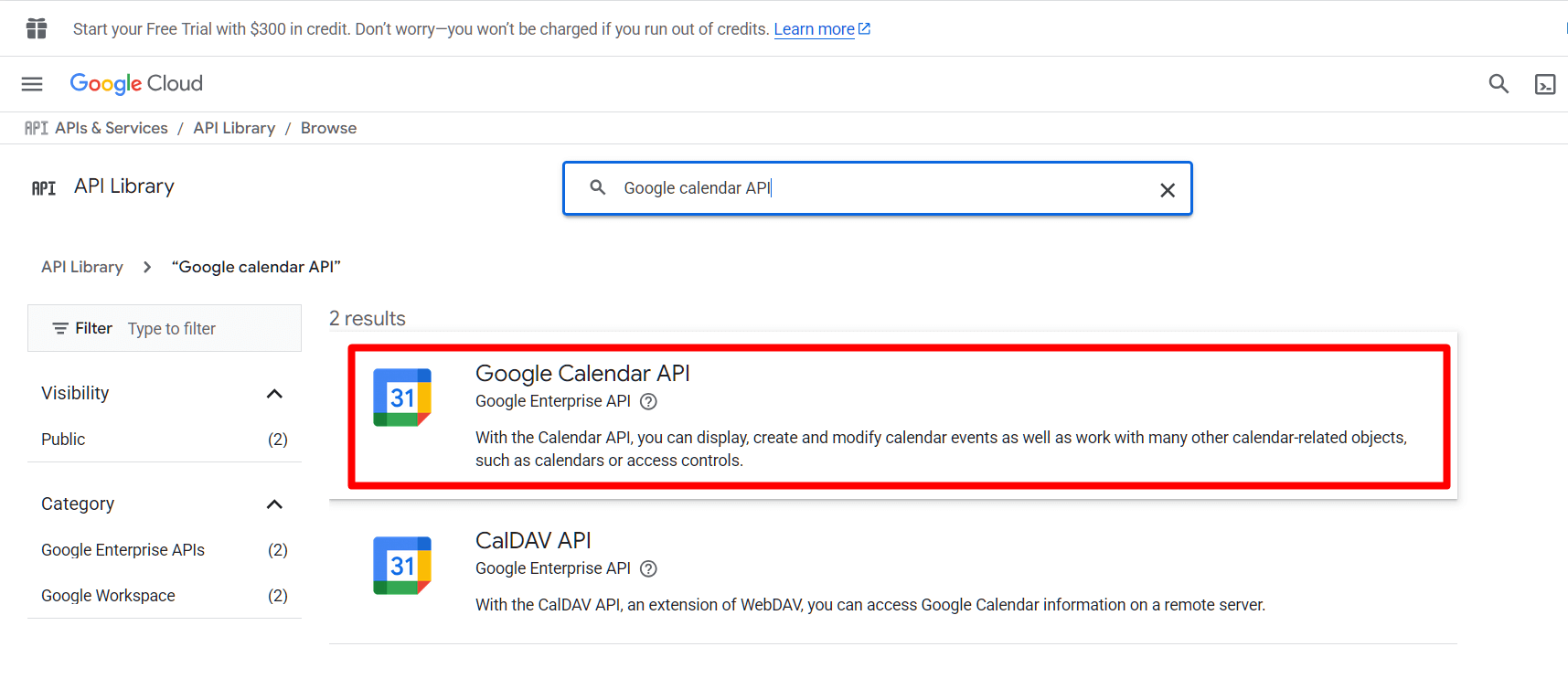 Select Google Calendar API for integrating Eventin recurring events