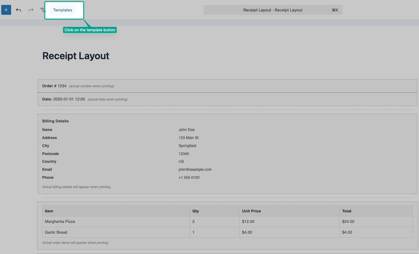 Choose template image