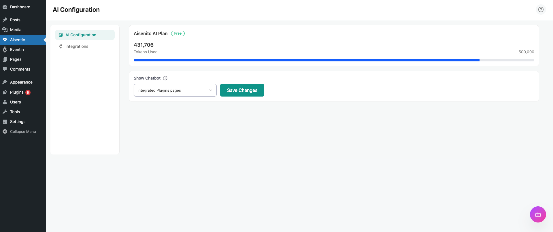 aisentic-settings-page