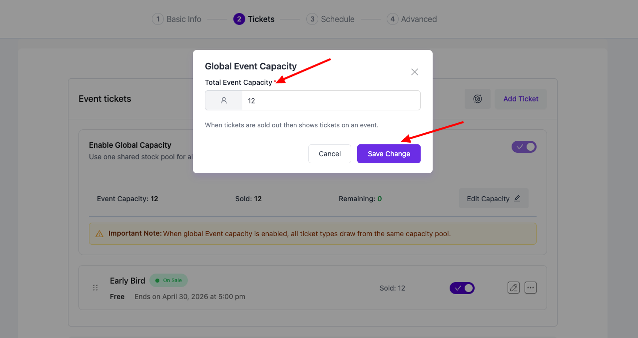 Global capacity modal