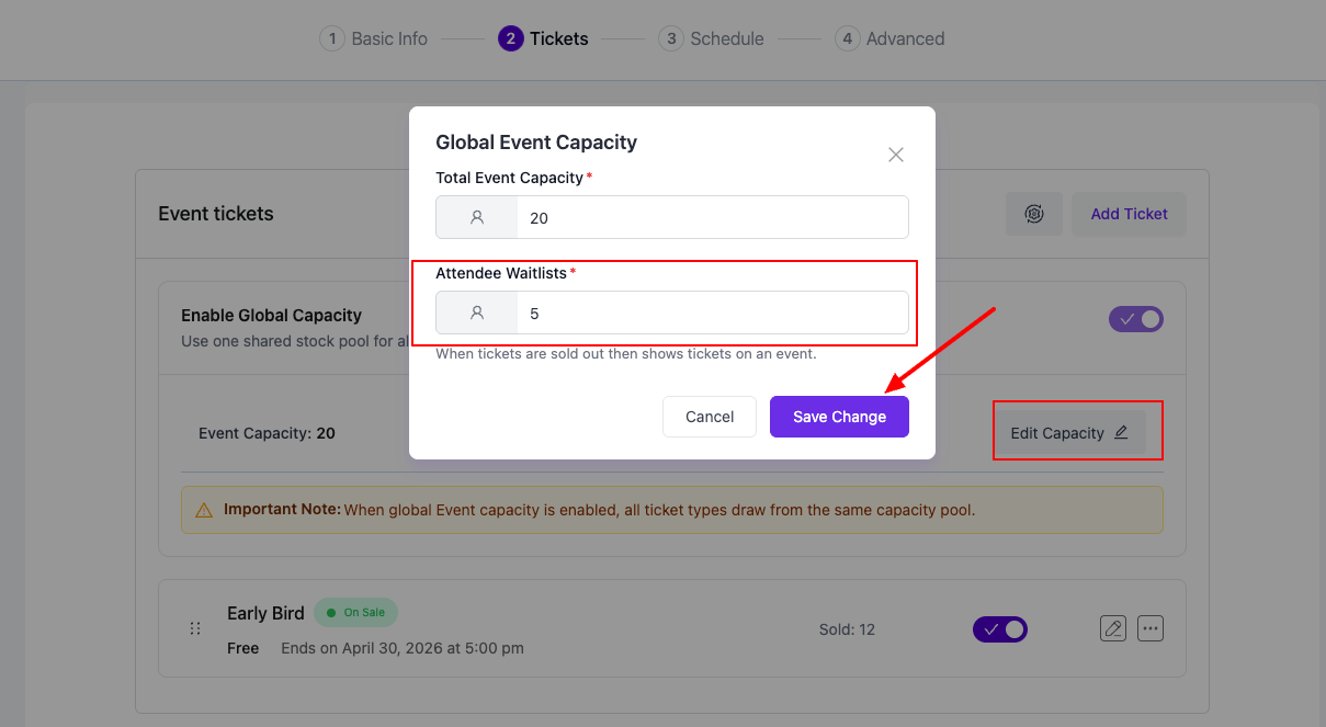 Global capacity modal
