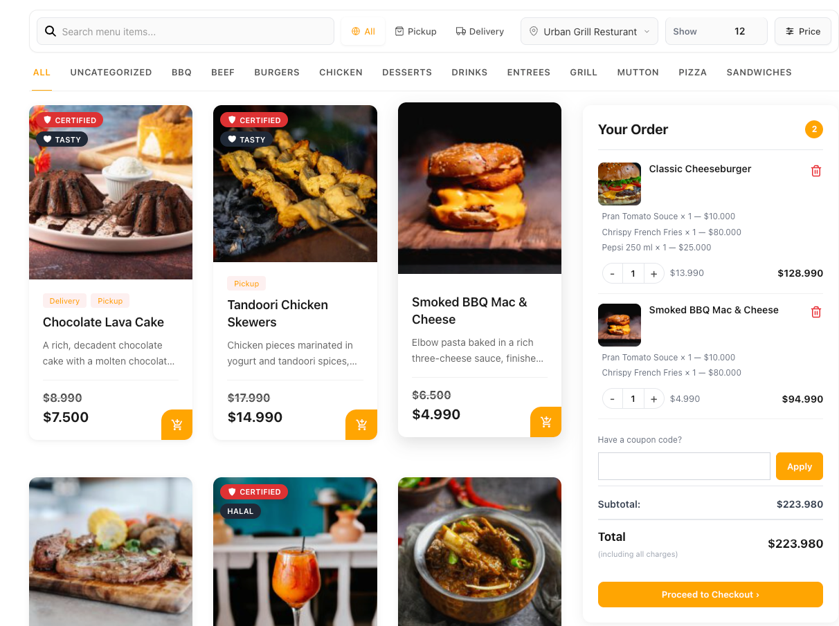 product label shortcode preview
